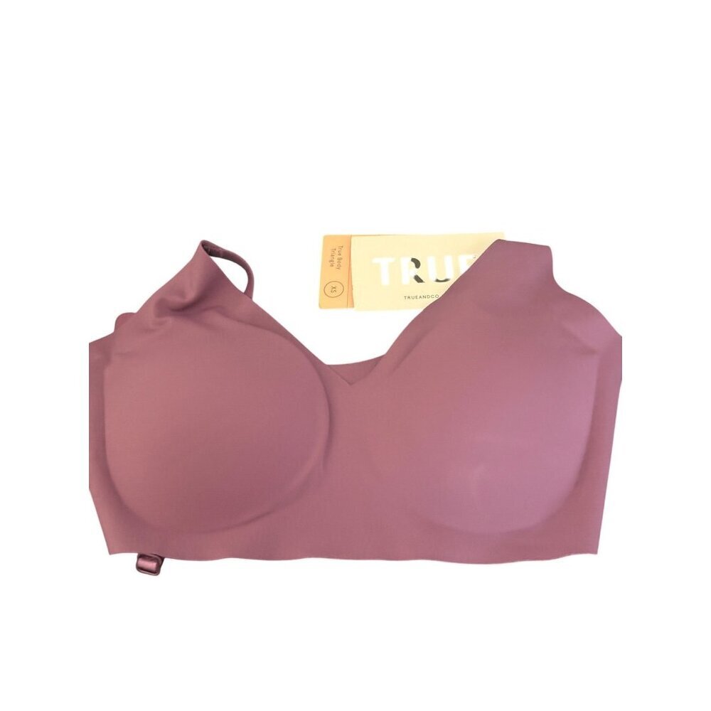 True Body Triangle Bra XS Convertible Strap Purple Lightweight Seamless‎ Stretch